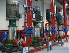 泰通水泵安装在消防泵房